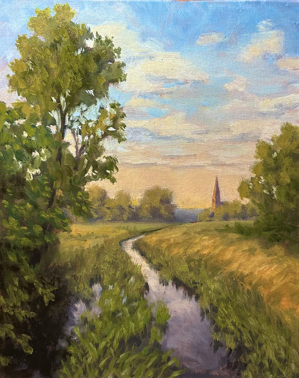 Distant Spire In Morning Light